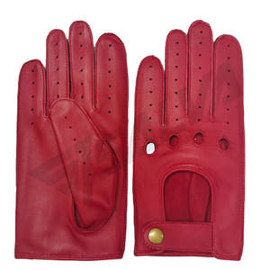 Guantes de Conducción de Verano de Cuero Genuino para Mujer, de Piel de Oveja, Finos, para Motocicleta, con Dedos Completos, de Moda, Huecos, Sin Forro - Product Image 5