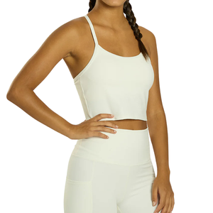 Débardeur de yoga respirant en néoprène pour femme, coupe ajustée, séchage rapide, tenue de sport confortable pour l'entraînement, avec logo frontal - Product Image 4