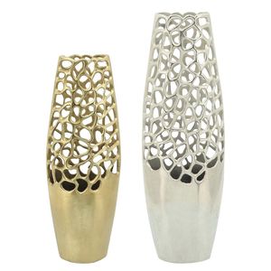 Florero de latón hecho a mano con diseño tradicional grabado, centro de mesa decorativo para el hogar, templo, oficina, o para regalo. - Product Image 1