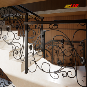 Elevate Your Home with Bespoke Wrought <b>Iron</b> Stair Railing Designs: Premium, Elegant Handcrafted Metal Artistry for Luxury Living - Product Image 2