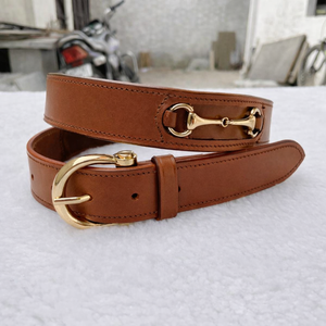 Cinturón de Cuero Negro Estilo Ecuestre Personalizado |   Cinturón de Moda con Hebilla de Bridón para Damas y Amantes de los Caballos - Product Image 3