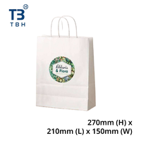 Sac en papier torsadé de qualité supérieure, idéal pour les commerçants, les emballages, les distributeurs et les fournisseurs OEM, 270x210x150mm