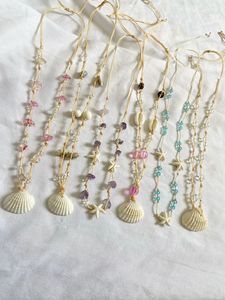 Collar de Conchas Marinas Hecho a Mano con Colgante de Estrella de Mar, Joyería de Playa Personalizada DIY para Mujeres y Hombres, Venta al por Mayor en Vietnam - Product Image 1