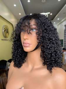 100% Vietnamese Human <b>Hair</b> <b>Extension</b> Remy and Virgin <b>Hair</b> Eurasian Curly Frontal Lace <b>Wig</b> - Product Image 3