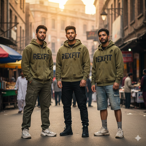 Sweat à capuche zippé Rexfit Sports personnalisé, épais, délavé à l'acide, broderie vieillie, en molleton, style streetwear, fabrication OEM - Product Image 3