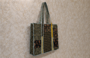 Premium <b>Black</b> Ajrakh Patchwork <b>Tote</b> <b>Bag</b> for Women Handmade <b>Quilted</b> Cotton Floral Paisley Shoulder Shopper Wholesale Export - Product Image 6