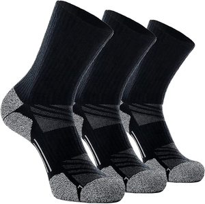 Chaussettes d'équipage de sport en coton de nylon à haute élasticité pour hommes professionnels absorbant les chocs pour l'alpinisme-Vente en gros - Product Image 1