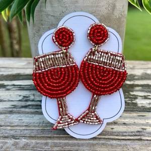 Pendientes de Aro de Lujo Hechos a Mano con Bordado y Cuentas, Modernos, para Bodas, Fiestas, Eventos Festivos, Regalos, Joyería de Moda - Product Image 1