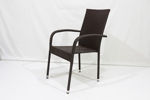 Silla Mecedora Moderna de Ratán Sintético Ligero, Nuevo Diseño para Jardín, Terraza, Comedor, Silla de Café para Hotel, Ocio y Uso en Exteriores - Product Image 5