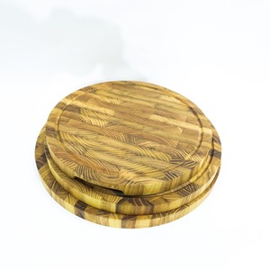 Tabla de Cortar Redonda Hecha a Mano de Madera de Teca, Tabla de Cortar de Madera Natural para Cocina, para Servir Queso, Frutas y Aperitivos, Venta al por Mayor - Product Image 3