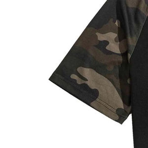 Conjunto de Pantalones Cortos de Camuflaje para Hombre, Camiseta de Cuello Redondo con Cordón Ajustable en la Cintura Elástica, Ropa Casual Ligera de Verano, Conjunto de Dos Piezas Unisex - Product Image 4