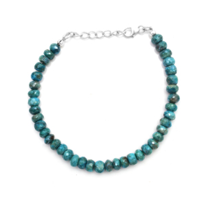 Elegant Natural Sapphire Beaded Bracelet Smooth Gemstone 925 Sterling Silver Handmade Party Bracelet for Women - Product Image 1