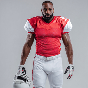 เสื้อฟุตบอลอเมริกันแบบคอวี หมายเลขทีมสั่งทำพิเศษ ชุดกีฬาผู้ชาย เสื้อฝึกซ้อมฟุตบอล - Product Image 4