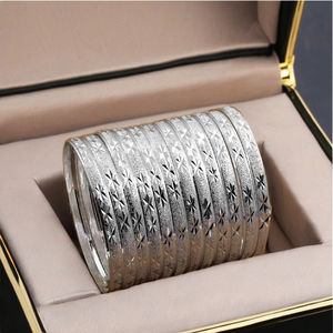 Bracelets en argent plaqué en gros, bracelets tendance, bracelets en laiton argenté, bracelets en argent personnalisés, bracelets traditionnels en argent plaqué - Product Image 3