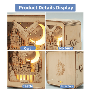 3D Wooden Castle <b>Model</b> <b>Kits</b> Night Lights Desk Decorations Birthday Christmas Gifts for Women - Product Image 4
