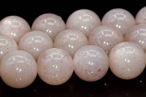 Cuentas de Piedra Lunar Melocotón Claro de la India, Gema Natural Genuina, Medio Hilo de Cuentas Sueltas Redondas, Venta al por Mayor de Joyería a Granel - Product Image 3