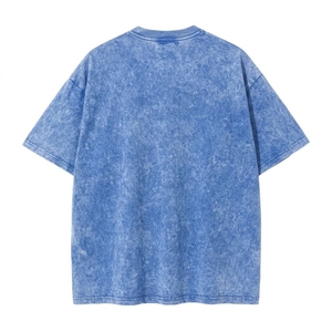 เสื้อยืดแขนสั้นลำลองผู้ชาย ทรงหลวม สีพื้น ล้างสีแบบแอซิด ผ้าฝ้าย 100% แห้งเร็ว ระบายอากาศดี เป็นมิตรกับสิ่งแวดล้อม ไม่หดตัว - Product Image 2