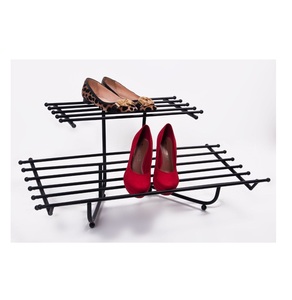 Expandable Shoe Rack Adjustable Dual Tier Storage Organizer Space Saving Design Strong Flexible <b>Frame</b> Modern Entryway Solution - Product Image 1