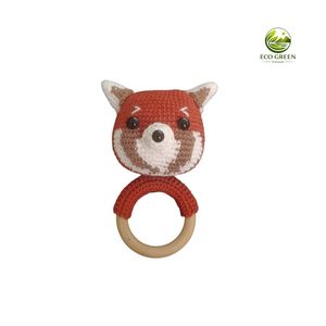 Hochet musical sensoriel en laine douce fait main au crochet pour bébé, anneau en laine naturelle sûr, cadeau pour nouveau-né, design personnalisé - Product Image 3