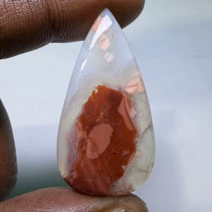 Cabochon en Agate Coton Naturel de Haute Qualité, Pierre Précieuse en Vrac pour la Fabrication de Bijoux - Product Image 1