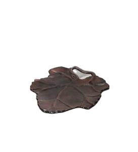 ถาดเสิร์ฟทรงใบไม้ดีไซน์มาตรฐานทำจากทองเหลืองผิวสำเร็จคุณภาพพิเศษเหมาะสำหรับการเสิร์ฟของหวานและการเสิร์ฟอาหาร - Product Image 1