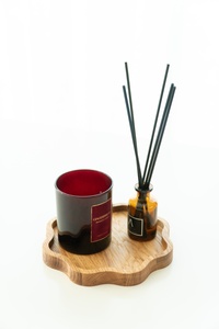 <b>Set</b> of 3 Excellent Quality Natural Wood <b>Serving</b> Tray for Breakfast in Bed Kitchen Table or Living Room Available At Factory - Product Image 2