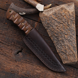 Couteau à lame fixe Mortal Blades en acier 1095, pointe tombante, couteau à dépecer de qualité industrielle, manche en bois de rose, couteau de chasse et de camping personnalisé OEM - Product Image 2