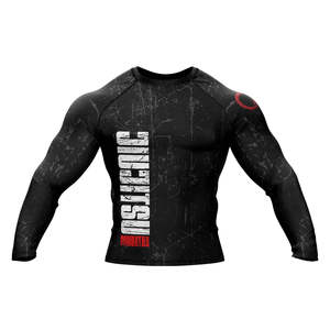 Men's <b>Long</b> <b>Sleeve</b> Rash Guard Compression Shirt Breathable Quick-Dry UPF50+ Anti-Bacterial for BJJ MMA Grappling No Gi - Product Image 1