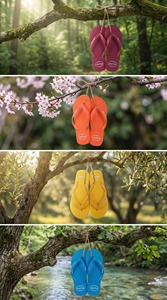 รองเท้าแตะแบบเปิดสีชมพูสดใส คุณภาพสูง พิมพ์ลายตามสั่ง ติดกาวอย่างดี ทำจากยาง EVA เหมาะสำหรับใช้งานกลางแจ้ง |   ผลิตในเวียดนาม - Product Image 5