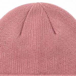 Bonnet d'hiver rose bonbon le plus vendu, en tricot côtelé, chaud, avec logo personnalisé - Vêtement d'hiver classique - Product Image 4