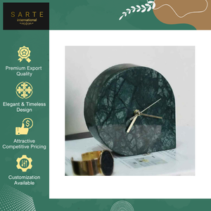 Leading Supplier Selling High Quality Elegant Design Luxury Handmade Custom Marble Electronic Modern Silent <b>Clock</b> from India - Product Image 4