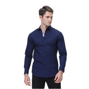 Camisa de hombre de nuevo diseño OEM, manga larga, 100% algodón, corte ajustado, transpirable, de secado rápido, ecológica, para negocios. - Product Image 1