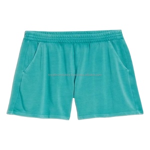 กางเกงขาสั้นซับเหงื่อเอวสูงพิเศษสำหรับผู้หญิงเอวยางยืดมีเชือกผูกกางเกงผ้าฝ้าย100% เอวสูง - Product Image 4