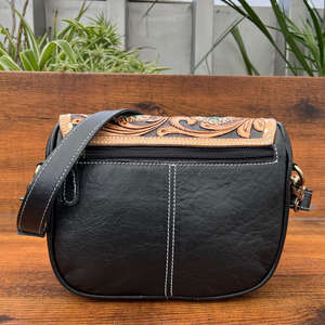 Bolso de Cuero Auténtico Hecho a Mano, Estilo Western, con Diseño Floral, para Mujer, Venta al Por Mayor, Novedad 2025 - Product Image 5