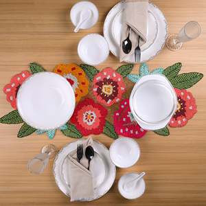 Hand-Beaded <b>Table</b> <b>Runner</b> Slender Design <b>Table</b> Mat for Elegant <b>Dining</b> - Product Image 1