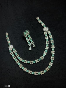 Classic American Diamond Bridal Jewelry <b>Set</b> Two-Piece <b>Necklace</b> <b>and</b> <b>Earrings</b> for Wedding Fashionable Classic Style - Product Image 2