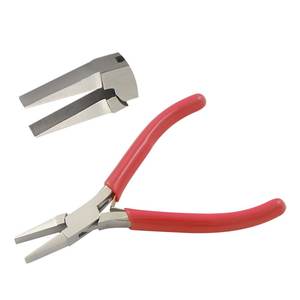 115mm Stainless Steel Flat Nose Micro Line Pliers PVC Handles Smooth Jaws Spring Circlip Crimping Cutting Fishing Jewelry Making - Product Image 1