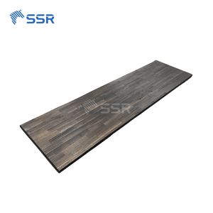 Comptoir en bois d'acacia massif ovale, bord naturel, écologique, pour îlot de cuisine, bar et table, par SSR VINA - Product Image 3