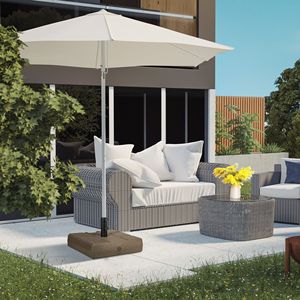 Supporto per Ombrellone in Acciaio Marrone Resistente per Pali da 1.2, 1.5 e 2 Piedi con Base Riempibile, Arredo da Esterno per Supporto Stabile - Product Image 2