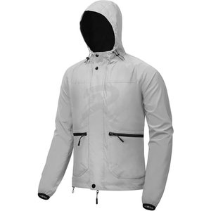 เสื้อแจ็คเก็ตกันลมสะท้อนแสงสำหรับงานฤดูหนาวและกีฬา เสื้อโค้ทยาวกันน้ำลายตัวอักษรแบบกำหนดเองสำหรับการเดินป่ากลางแจ้ง - Product Image 3