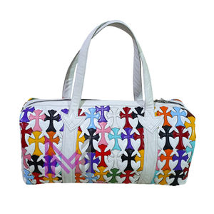 Bolsa de Compras Moderna con Textura Cruzada y Parches, Cierre de Cremallera y Correa Ajustable - Alta Calidad - Product Image 1
