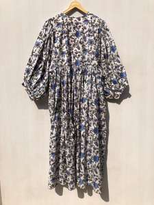 Robe de nuit d'été à imprimé floral, séchage rapide, col en V, 100 % coton, pour femme, taille XL, idéale pour les fêtes de printemps, demoiselle d'honneur, vente en gros - Product Image 4