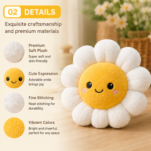 Sunflower Pillow Plush Cushion Soft Flower Throw Pillow Cute Decorative Seat Cushion Cozy Home <b>Sofa</b> Bedroom Decor Gift - Product Image 3