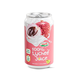Boissons Naturelles OEM Fournisseur Végétalien de Boissons Sans Produits Laitiers Vente en Gros Jus de Litchi 100% 330ml en Canette Aluminium Enrichi en Vitamine C OEM - Product Image 4