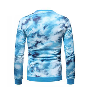 Men's Tie-Dye Crew Neck Pullover Long Sleeve Slim Fit Sweatshirt Casual Summer Wear High Quality Custom Design Sweatshirts - Product Image 2