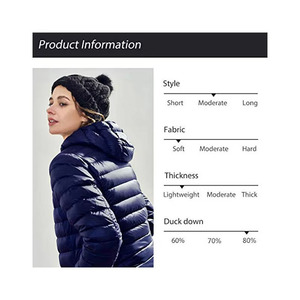 Chaqueta Acolchada Azul Marino Personalizada con Capucha, Ligera, para Invierno, con Bolsillo con Cremallera en el Pecho, Fabricación OEM, Prenda Exterior Premium - Product Image 6