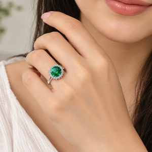Anillo de Plata 925 con Diamante de Laboratorio para Mujer, Certificado IGI, RJC, ODM, OEM, Fabricante Ético, Venta al Por Mayor R102085 - Product Image 2