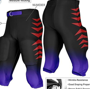 High Quality Customized American Football Uniforms <b>Pant</b> for Adults New Design <b>Padded</b> Features Quick Dry Elastic Waist Good Price - Product Image 2