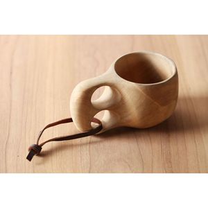 Chope à bière en bois sculptée avec nœud celtique, fabriquée à la main, style Viking, pour bière, hydromel, café, thé, cadeau pour bar à domicile médiéval - Product Image 4