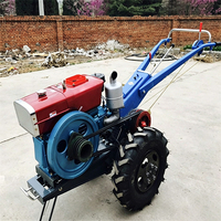 Motoculteur agricole 15 CV, mini-tracteur diesel à deux roues pour jardin et ferme
